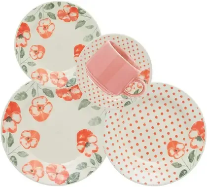 Jogo de Jantar e Chá Oxford Holambra em Porcelana – 20 Peças