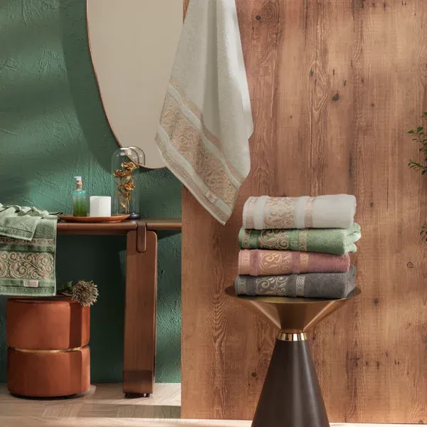 Jogo de Toalhas 2 Peças Fio Penteado Appel Home La Vie – 100% Algodão – Rose Gold, foto 3
