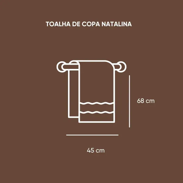 Pano de Prato Atoalhado Natalino Appel Home Barra Jacquard 45cm x 68cm – Doces Branco, foto 3