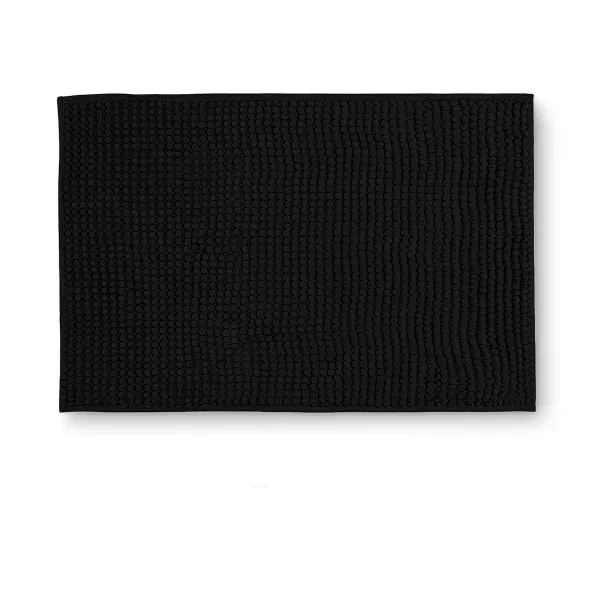 Tapete Antiderrapante Banheiro Popcorn Appel Home Microfibra 40cm x 60cm – Preto