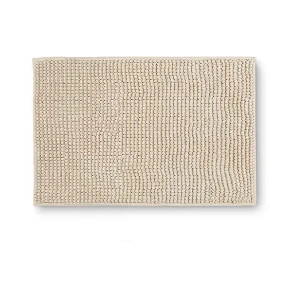 Tapete Antiderrapante Banheiro Popcorn Appel Home Microfibra 50cm x 70cm – Natural