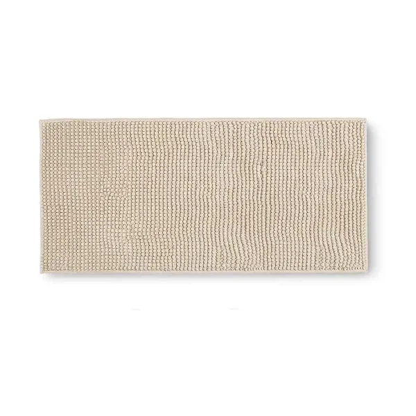 Tapete Passadeira Antiderrapante Banheiro Popcorn Appel Home Microfibra 50cm x 100cm – Natural