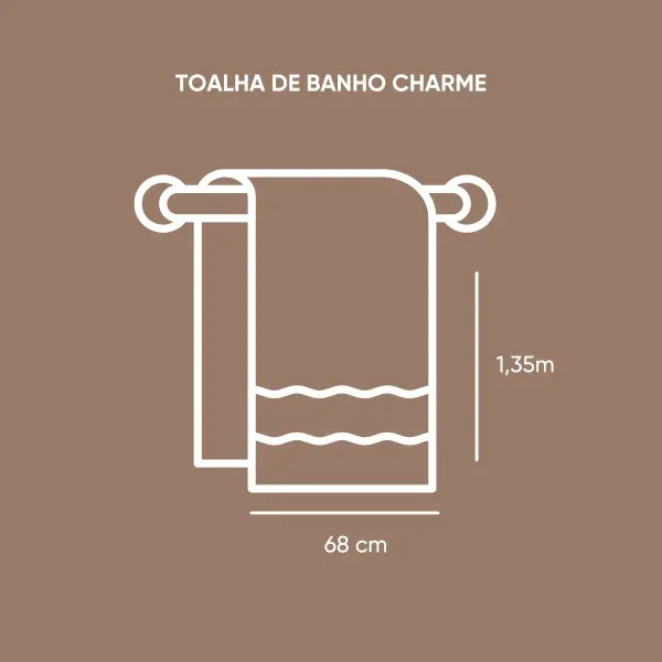 Toalha de Banho Appel Home Charme Barra Jacquard Aveludada – 100% Algodão 68cm x 1,35m – Orquídea Misty, foto 2