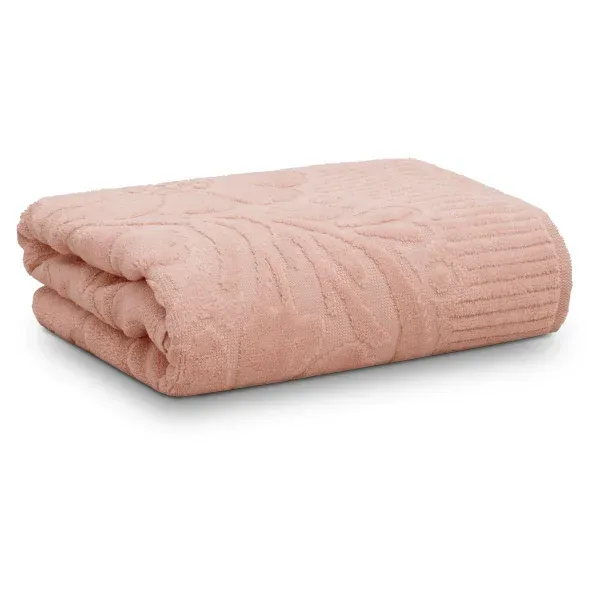 Toalha de Banho Aveludada Appel Home Velvet Flower – 100% Algodão 68cm x 1,40m – Rosa Antigo