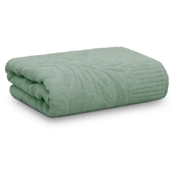 Toalha de Banho Aveludada Appel Home Velvet Flower – 100% Algodão 68cm x 1,40m – Verde Campestre