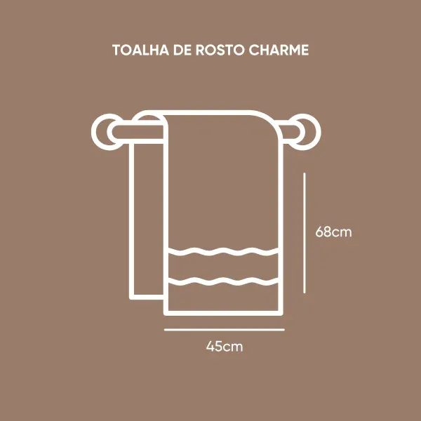 Toalha de Rosto Appel Home Charme Barra Jacquard Aveludada – 100% Algodão 45cm x 68cm – Orquídea Misty, foto 2