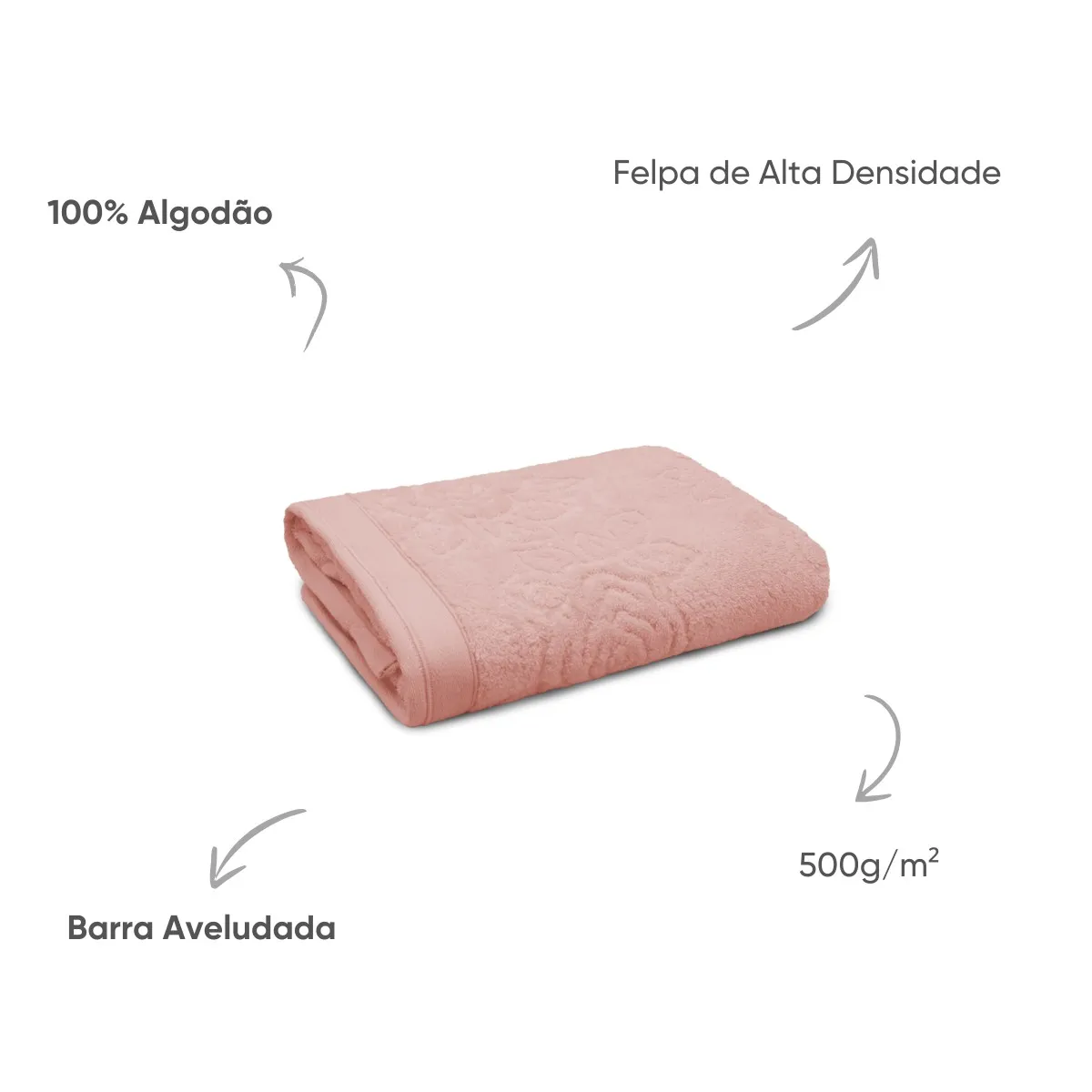 Toalha de Rosto Fio Penteado Lady Appel Home – Jacquard – Rosa Místico, foto 3